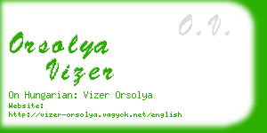 orsolya vizer business card